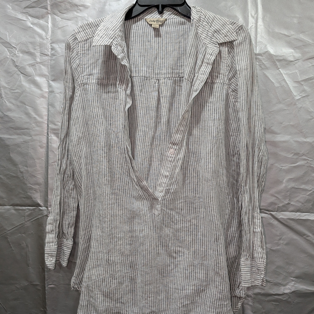 Lucky Brand Black and White Striped Shirt